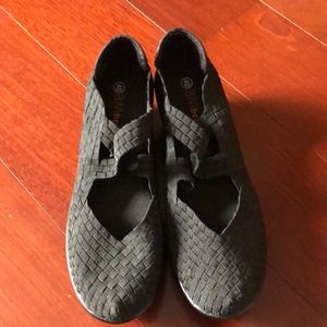 Bernie Mev Black Woven Shoes